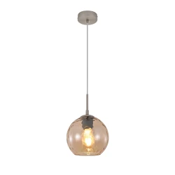 Κρεμαστό φωτιστικό από μελί γυαλί 1XE27 D:18cm - InLight