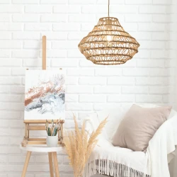 Κρεμαστό Φωτιστικό από σχοινί 1xE27 D:40cm - InLight