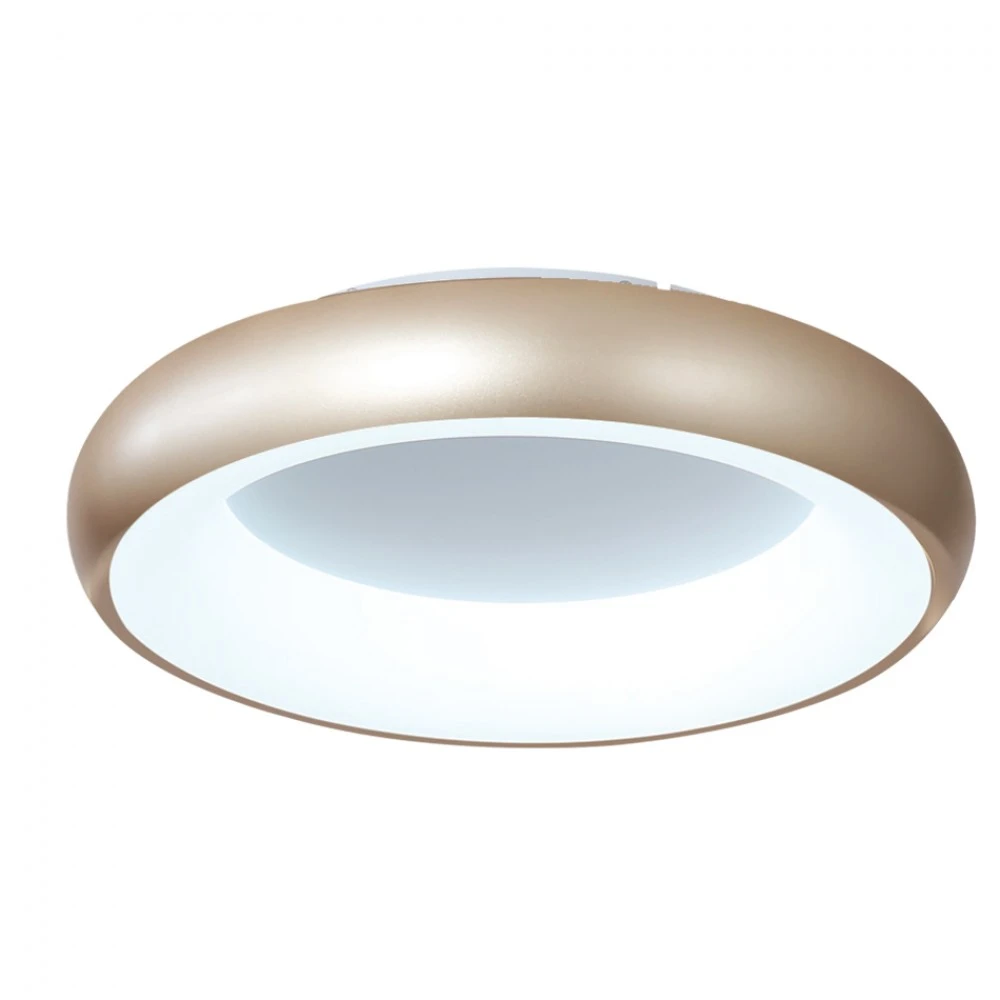 Πλαφονιέρα οροφής LED 110W 3CCT από χρυσαφί και λευκό ακρυλικό D:60cm - InLight - Πρόκειται για μία πλαφονιέρα οροφής κατασκευασμένη από χρυσαφί και λευκό ακρυλικό μίνιμαλ σχεδίασης.