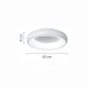 Πλαφονιέρα οροφής LED 110W 3CCT από χρυσαφί και λευκό ακρυλικό D:60cm - InLight - Πρόκειται για μία πλαφονιέρα οροφής κατασκευασμένη από χρυσαφί και λευκό ακρυλικό μίνιμαλ σχεδίασης.