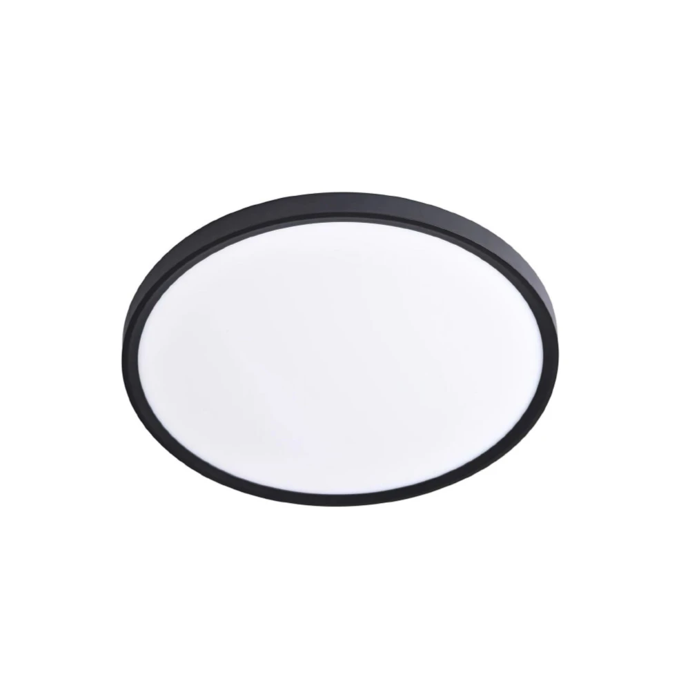 Inlight Πλαφονιέρα οροφής LED 50W 3CCT (by switch on base) σε μαύρη απόχρωση D:60x2,5cm (42036-A-Black)