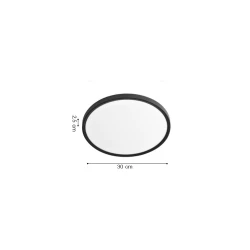 Inlight Πλαφονιέρα οροφής LED 18W 3CCT (by switch on base) σε ασημί απόχρωση D:23x2,5cm (42036-E-Silver)