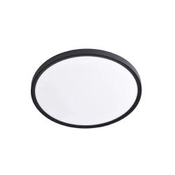 Inlight Πλαφονιέρα οροφής LED 40W 3CCT (by switch on base) σε μαύρη απόχρωση D:50x2,5cm (42036-B-Black)