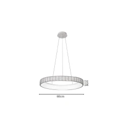 Inlight Κρεμαστό Φωτιστικό LED από σχοινί 3CCT, 32W  D:60x8cm (42041)