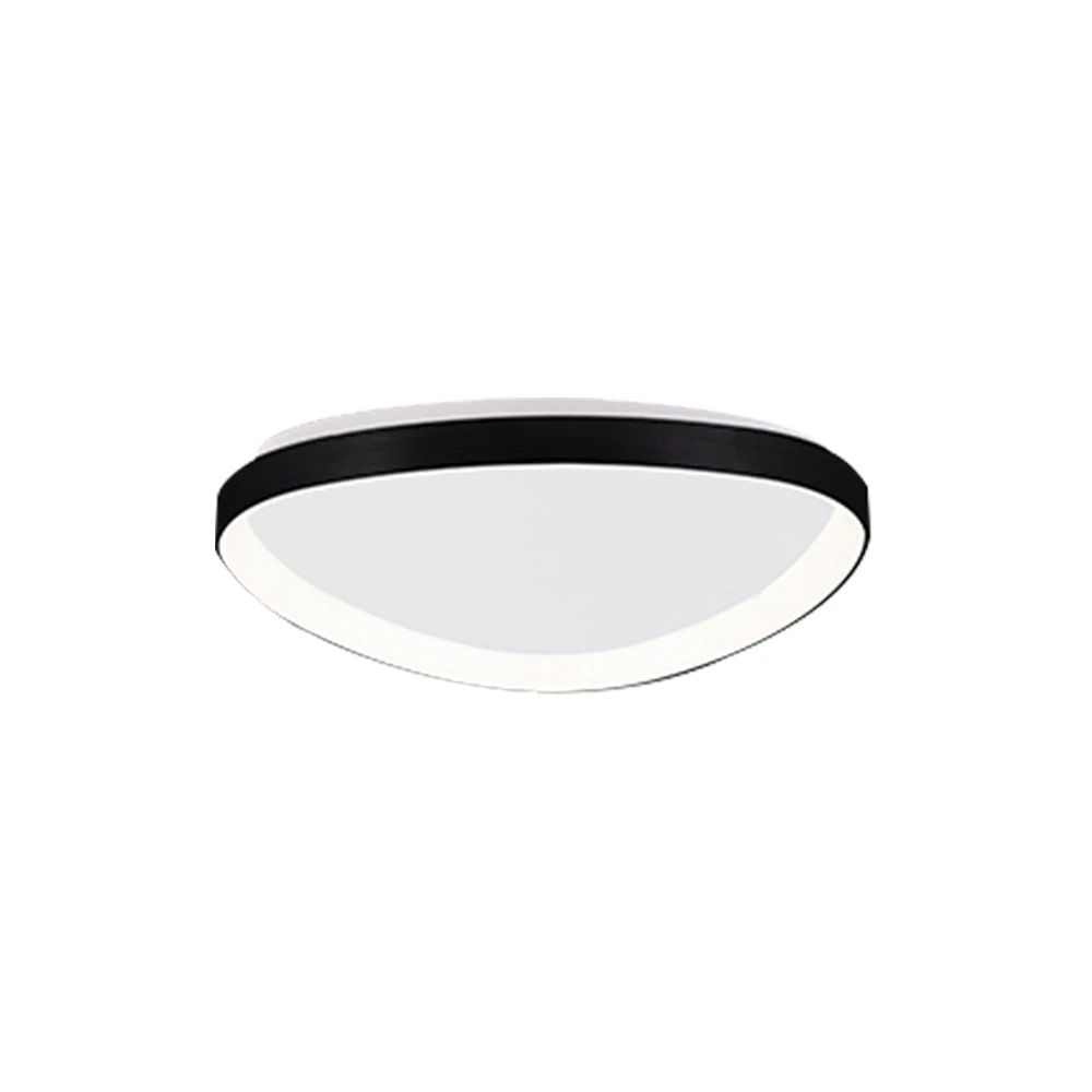 Inlight Πλαφονιέρα οροφής LED 25W 3CCT από μαύρο μέταλλο και ακρυλικό D:61,5x5cm (42043-Black)