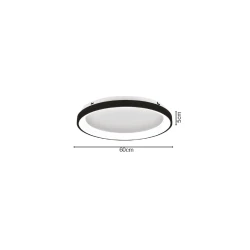 Inlight Πλαφονιέρα οροφής LED 28W 3CCT από λευκό μέταλλο και ακρυλικό D:80x5cm (42044-B-White)
