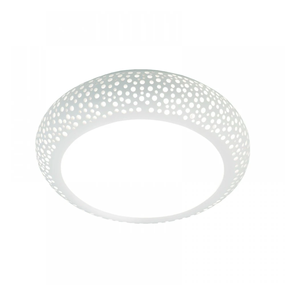 Πλαφονιέρα Οροφής Λευκή Από Γύψο 40CM 3xE27 - InLight