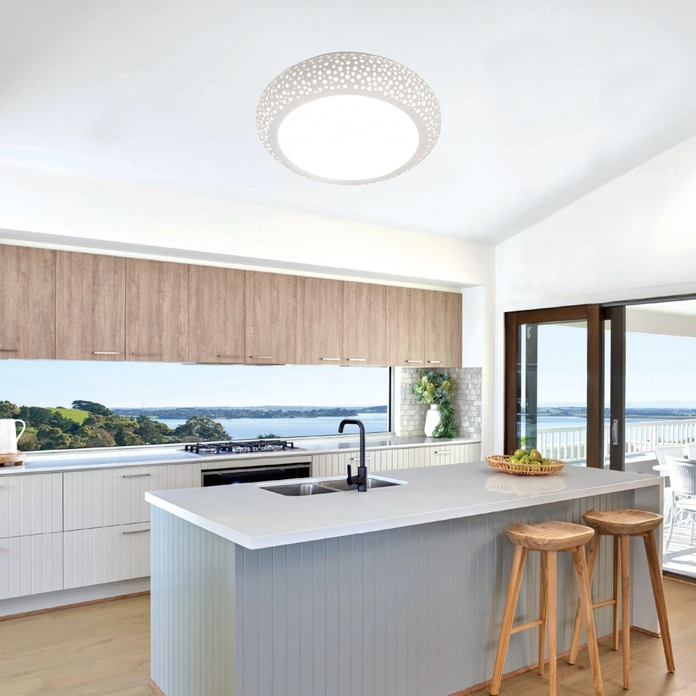 Πλαφονιέρα Οροφής Λευκή Από Γύψο 50CM 4xE27 - InLight