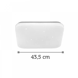 LED Πλαφονιέρα Οροφής Από Λευκό Ακρυλικό 32W Inlight