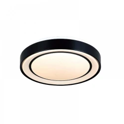 Πλαφονιέρα οροφής LED 36W 3CCT από μαύρο μέταλλο και ακρυλικό D:50cm (42179-A) - InLight