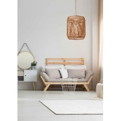 Κρεμαστό Φωτιστικό Καφέ Από Σχοινί Ø24 1xE27 - InLight