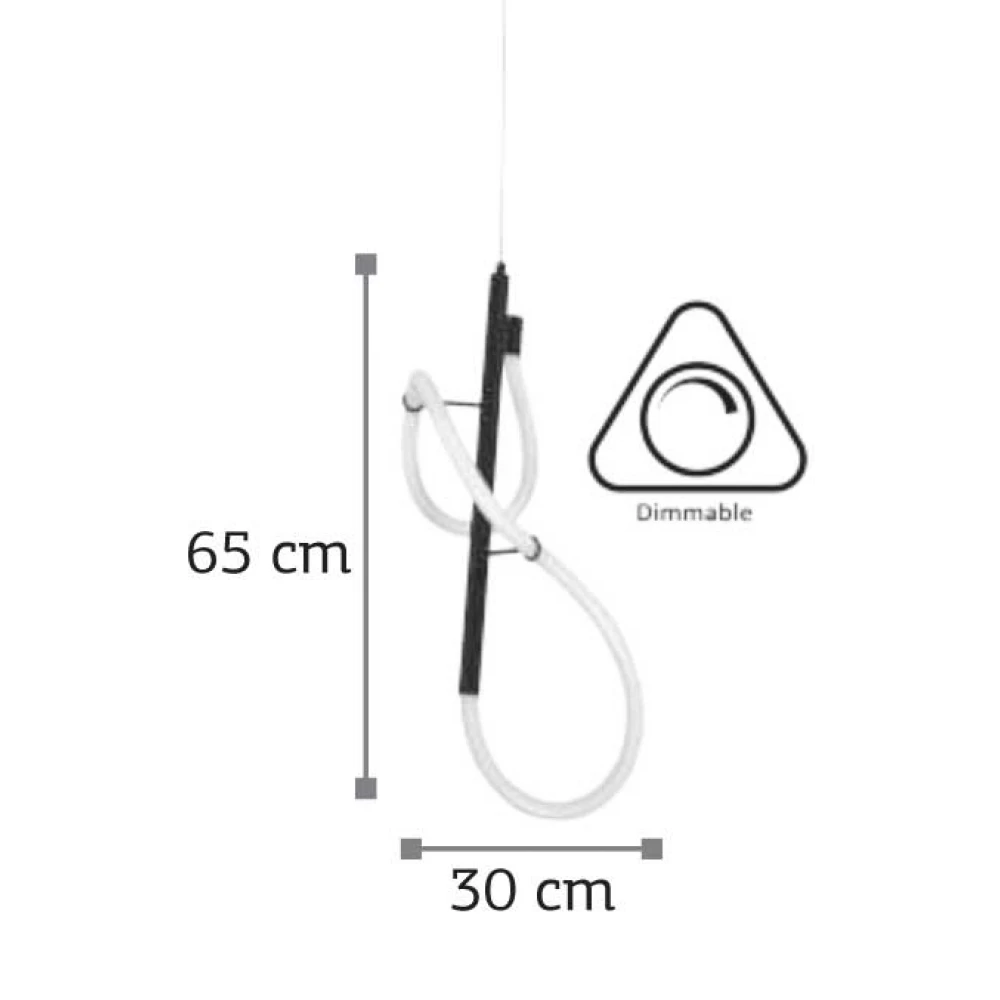 LED Κρεμαστό Φωτιστικό Σωλήνας Σιλικόνης 25W DIMMABLE - InLight