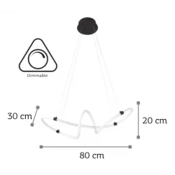LED Κρεμαστό Φωτιστικό Σωλήνας PVC 25W DIMMABLE - InLight