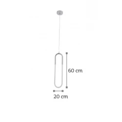 LED Κρεμαστό Φωτιστικό Σε Χρώμιο Μεταλλικό & PVC 6W - InLight
