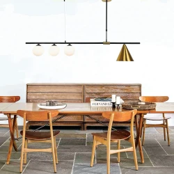 Κρεμαστό Φωτιστικό Από Μαύρο και Χρυσαφί Μέταλλο και Λευκή Οπαλίνα 3xG9 - 1xE27 InLight