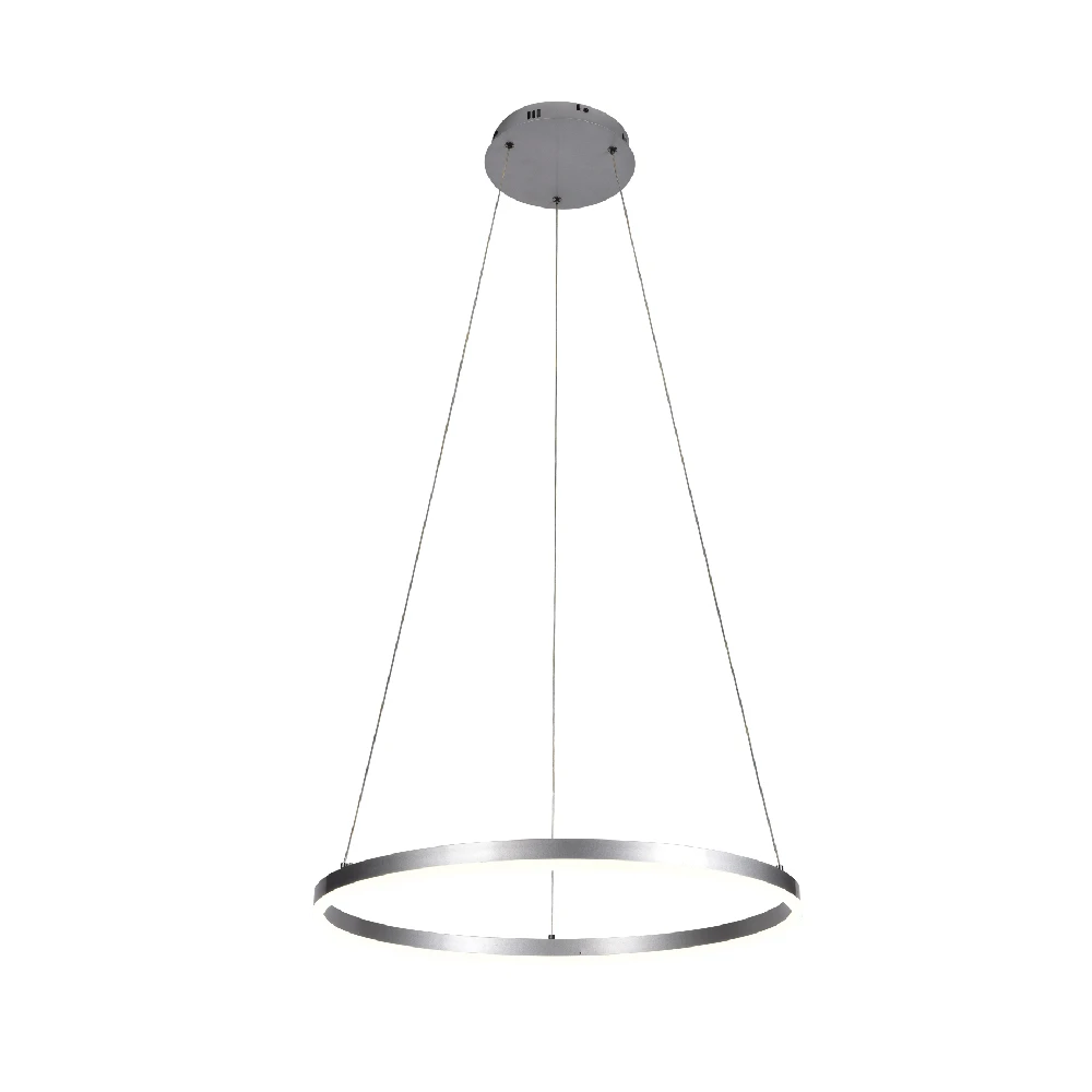 Inlight Κρεμαστό φωτιστικό LED 36W 3CCT (by switch on base) D:80cm (6095-AB-Silver)