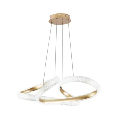 Inlight Κρεμαστό φωτιστικό LED 60W 3CCT (by switch on base) σε χρώμιο D:120cm (6098-Golden)