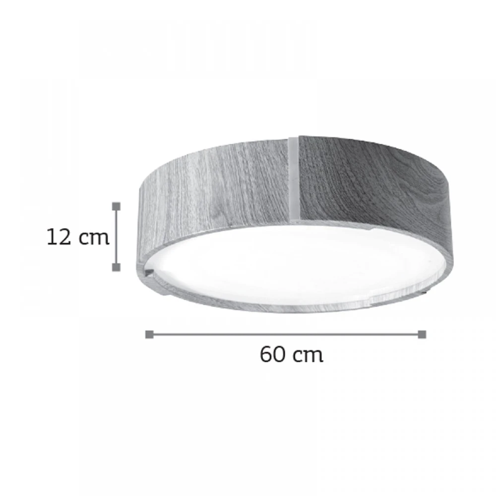 LED Φωτιστικό Οροφής Από Αλουμίνιο σε Καφέ Απόχρωση και Ακριλικό 58W - InLight