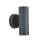 Ouachita 2xGU10 Απλίκα Up-Down Εξωτερικού Χώρου Ανθρακί IP44 D15.2cmx11.3cm - it-Lighting