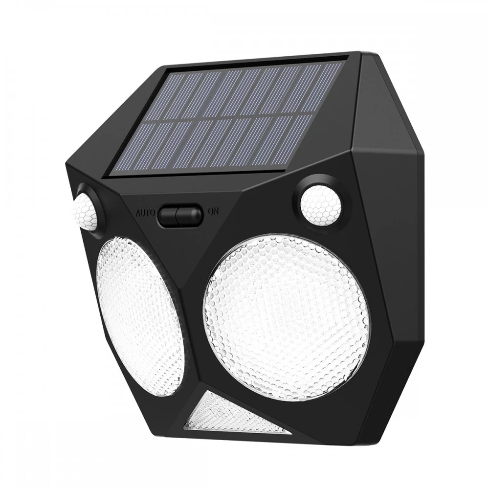 it-Lighting Tortoise LED 6W 3000K Solar Outdoor Wall Lamp Black D:160x160x60mm (80207211S)