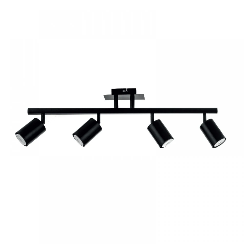 Επιτοίχιο Σποτ Από Μέταλλο Σε Μαύρη Απόχρωση 4XGU10 Inlight