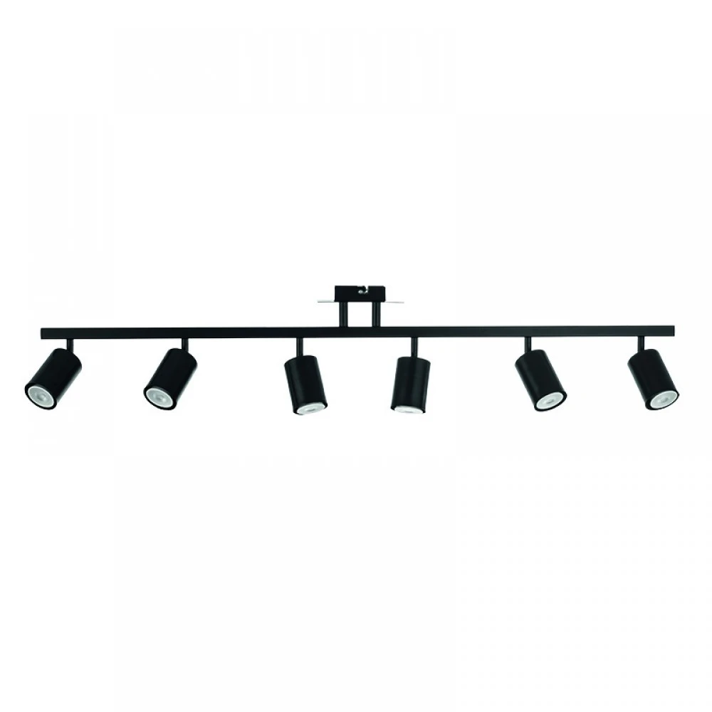 Επιτοίχιο Σποτ Από Μέταλλο Σε Μαύρη Απόχρωση 6XGU10 Inlight