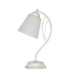 Inlight Επιτραπέζιο Φωτιστικό Από Μέταλλο και Γυαλί - Λευκή Πατίνα 1xE27 - AETHER MAIA