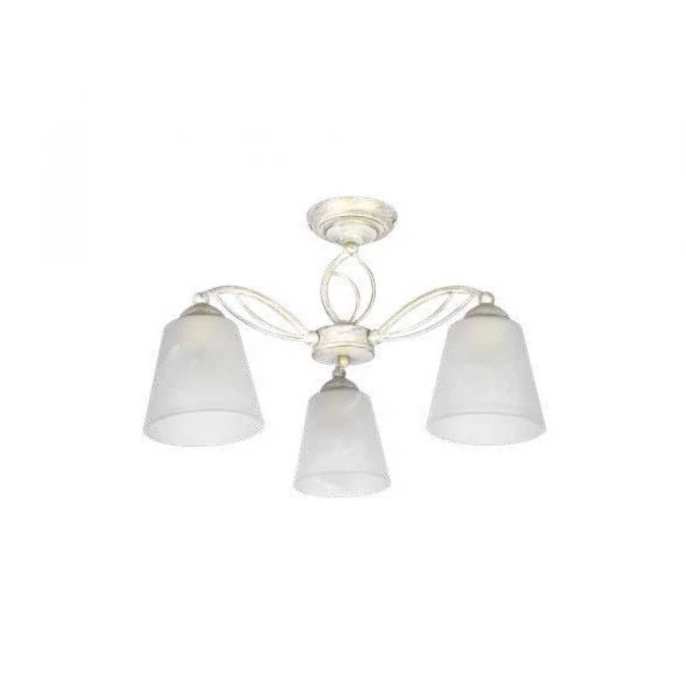 Inlight Κρεμαστό φωτιστικό Από  Μέταλλο και Γυαλί - Λευκή Πατίνα 3xE27 - AETHER MAIA