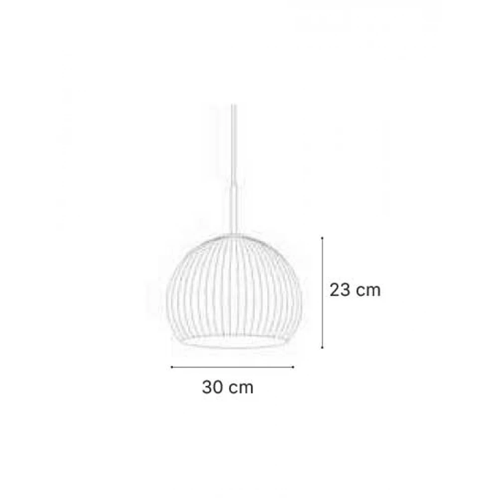 InLight Κρεμαστό Φωτιστικό Οροφής Λευκή Οπαλίνα 1xE27 AURORA MILKY (4083)