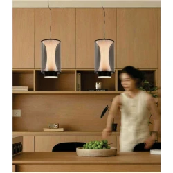 Inlight Κρεμαστό φωτιστικό από φιμέ γυαλί LED 28W - AURORA SMOKED