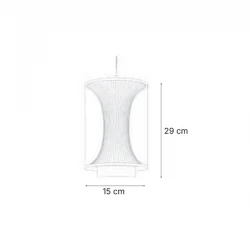 Inlight Κρεμαστό φωτιστικό από φιμέ γυαλί LED 22W - AURORA SMOKED