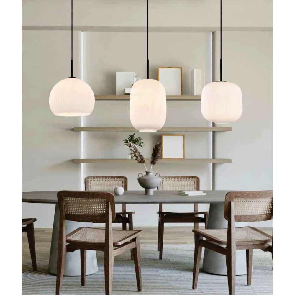 InLight Κρεμαστό Φωτιστικό Οροφής Λευκή Οπαλίνα 1xE27 AURORA MILKY (4084-A)