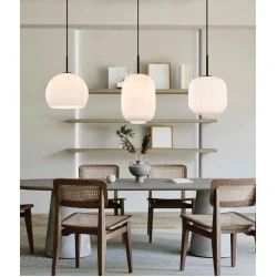 InLight Κρεμαστό Φωτιστικό Οροφής Λευκή Οπαλίνα 1xE27 AURORA MILKY (4083)