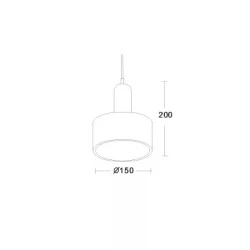 Inlight Κρεμαστό φωτιστικό από Μάρμαρο τραβερτίνη 1xE27 - Calisto Vein