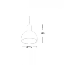Inlight Κρεμαστό φωτιστικό από Μάρμαρο τραβερτίνη 1xE27 - Calisto Vein