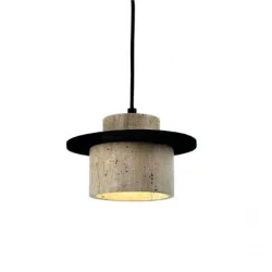 Inlight Κρεμαστό φωτιστικό από Μάρμαρο τραβερτίνη 1xE27 - Calisto Vein