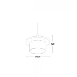 Inlight Κρεμαστό φωτιστικό από Μάρμαρο τραβερτίνη 1xE27 - Calisto Vein