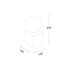 Inlight Επιτοίχιο Φωτιστικό από Μάρμαρο τραβερτίνη Και Γυαλί 1xG9 - CALISTO BEAM