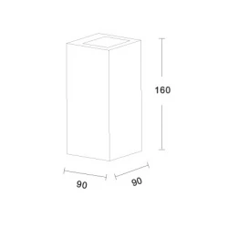 Inlight Φωτιστικό Τοίχου από Μάρμαρο τραβερτίνη Ορθογώνιο G9 - CALISTO BEAM