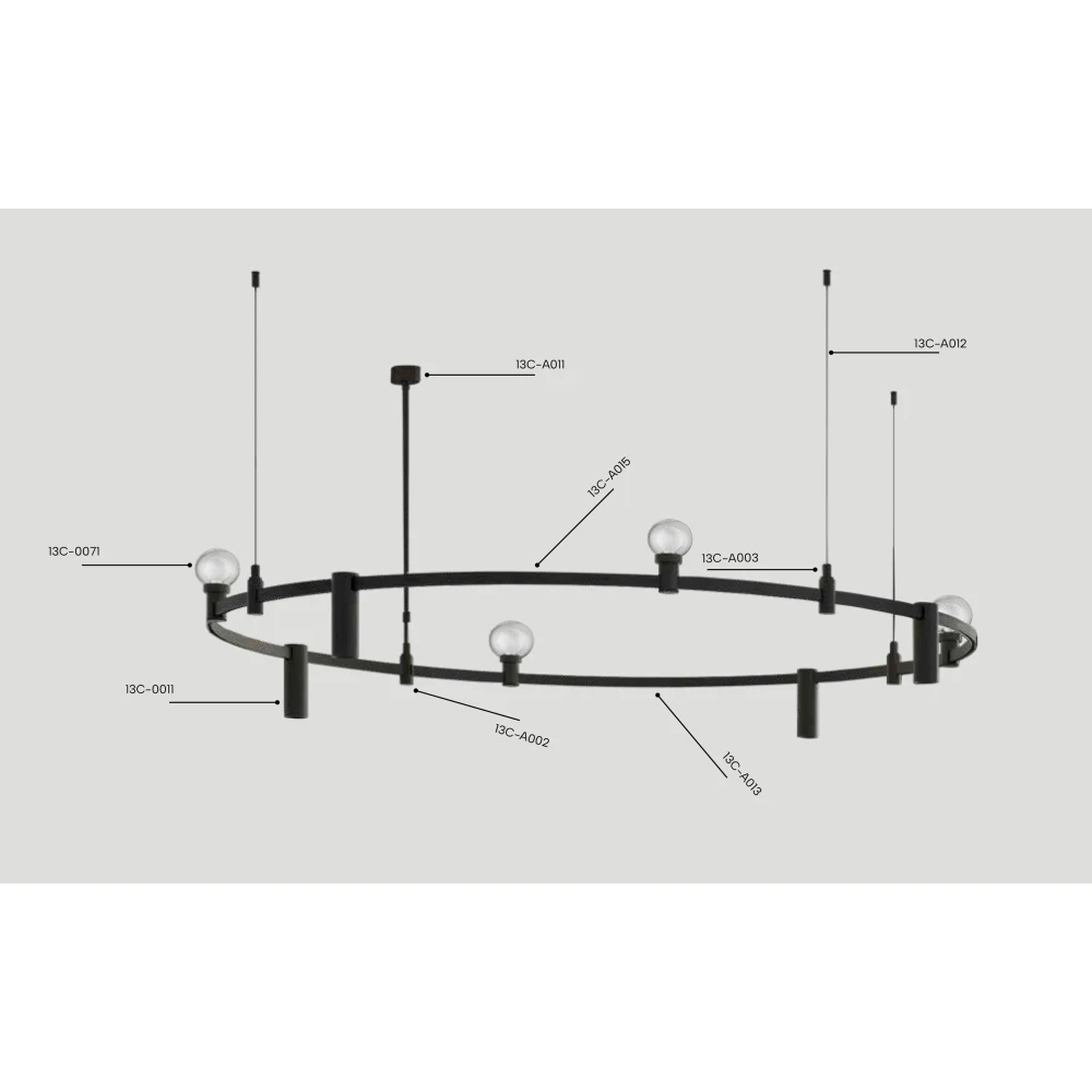 Inlight Ημικυκλικό κομμάτι Chandler Ράγας 1,25m και ακτίνας 40cm (13C-T002)