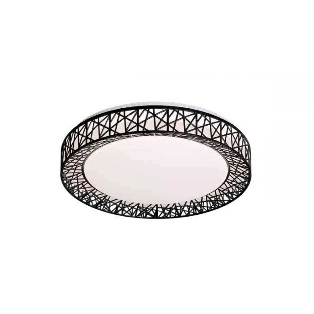InLight LED Πλαφονιέρα Οροφής Ακρυλική Μαύρη 36W 4CCT D50cm - HALO NEBULA
