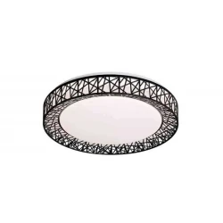 InLight LED Πλαφονιέρα Οροφής Ακρυλική Μαύρη 36W 4CCT D50cm - HALO NEBULA