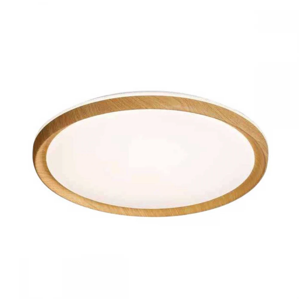 InLight LED Πλαφονιέρα Οροφής Ακρυλική Με Χρώμα Ξύλου 36W 4CCT D50cm - HALO PULSAR