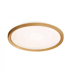 InLight LED Πλαφονιέρα Οροφής Ακρυλική Με Χρώμα Ξύλου 27W 4CCT D40cm - HALO PULSAR