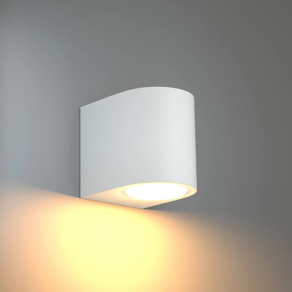 Powell 1xGU10 Απλίκα Up or Down Εξωτερικού Χώρου Λευκό IP54 D:9x8cm - it-Lighting