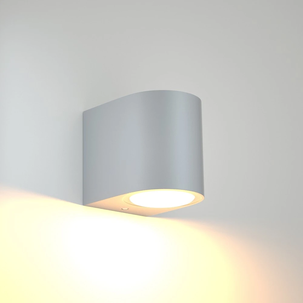 Powell 1xGU10 Απλίκα Up or Down Εξωτερικού Χώρου Γκρι IP54 D:9x8cm - it-Lighting