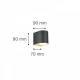 Powell 1xGU10 Απλίκα Up or Down Εξωτερικού Χώρου Ανθρακί IP54 D:9x8cm - it-Lighting