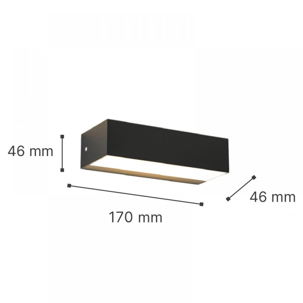 Martin LED 9W 3CCT Απλίκα Εξωτερικού Χώρου Up-Down IP65 Γκρι D17cm x 4.6cm - it-Lighting