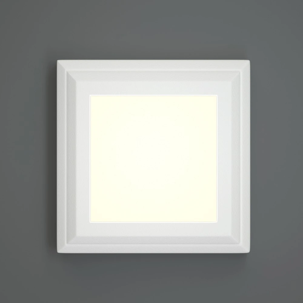 George LED 3.5W 3CCT Απλίκα Εξωτερικού Χώρου Λευκό IP65 D:12.4cmx12.4cm - it-Lighting