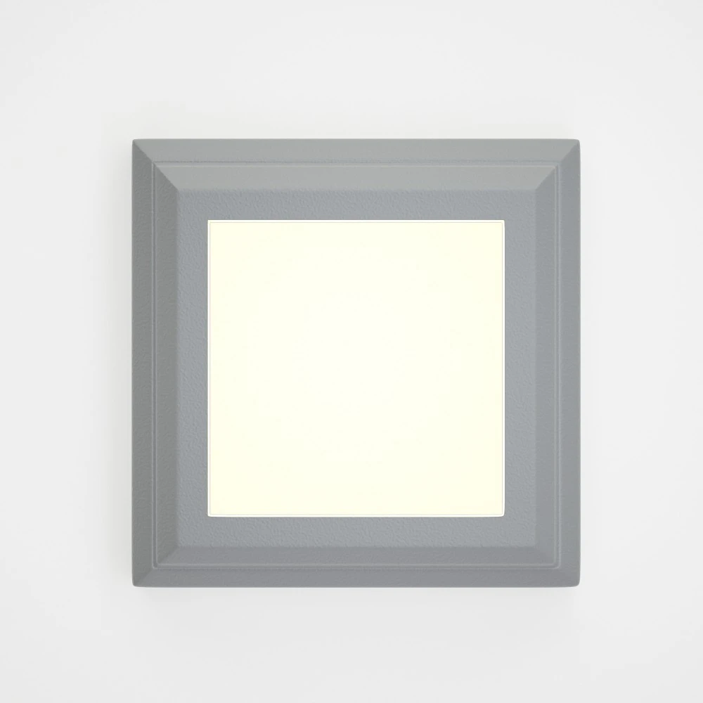 George LED 3.5W 3CCT Απλίκα Εξωτερικού Χώρου Γκρι IP65 D:12.4cmx12.4cm - it-Lighting